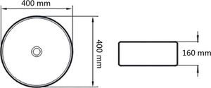Umywalka vidaXL Umywalka ceramiczna okrągła 40x15cm czarna 5
