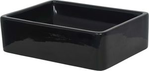 Umywalka vidaXL Umywalka ceramiczna prostokątna 41x30x12cm czarna 4