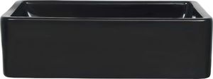 Umywalka vidaXL Umywalka ceramiczna prostokątna 41x30x12cm czarna 5