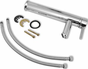 Umywalka vidaXL Umywalka z baterią mieszającą, ceramiczna, okrągła, biała 8