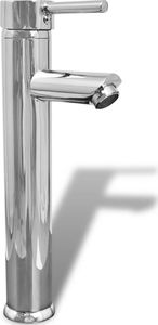 Umywalka vidaXL Umywalka z baterią mieszającą, ceramiczna, prostokątna, biała 7