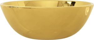 Umywalka vidaXL Umywalka, 28 x 10 cm, ceramiczna, złota (143490) - 143490 5