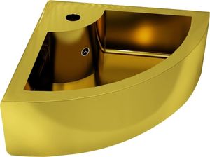 Umywalka vidaXL nablatowa 45cm złota 1