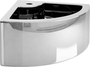 Umywalka vidaXL nablatowa 35cm srebrna 5