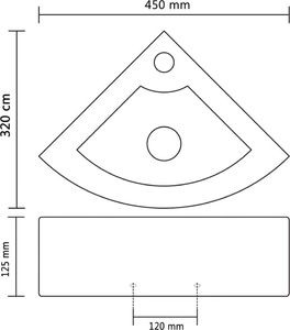 Umywalka vidaXL nablatowa 35cm srebrna 6