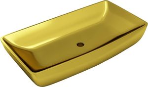 Umywalka vidaXL Umywalka, 71x38x13.5 cm, ceramiczna, złota (143480) 1