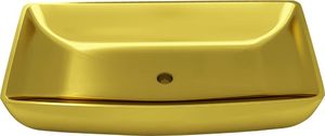 Umywalka vidaXL Umywalka, 71x38x13.5 cm, ceramiczna, złota (143480) 2
