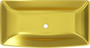 Umywalka vidaXL Umywalka, 71x38x13.5 cm, ceramiczna, złota (143480) 4