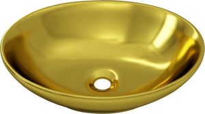 Umywalka vidaXL nablatowa 40cm złota 4