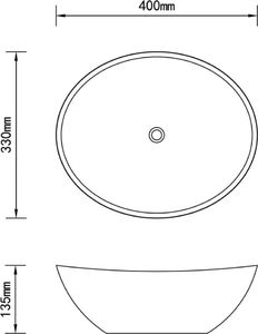 Umywalka vidaXL nablatowa 40cm złota 6