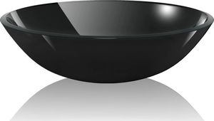 Umywalka vidaXL Umywalka z czarnego, hartowanego szkła 42 cm 2