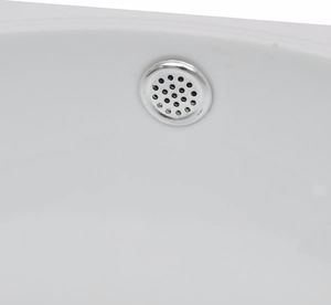 Umywalka vidaXL Ceramiczna umywalka z otworem przelewowym i na kran, biała 5