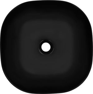 Umywalka vidaXL Umywalka, 42,5 x 42,5 x 14,5 cm, ceramiczna, czarna 4