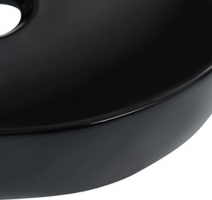 Umywalka vidaXL Umywalka, 42,5 x 42,5 x 14,5 cm, ceramiczna, czarna 5