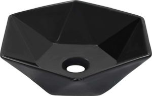 Umywalka vidaXL Umywalka, 41 x 36,5 x 12 cm, ceramiczna, czarna 1