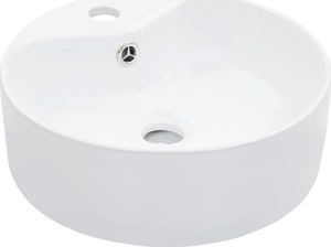 Umywalka vidaXL Umywalka z przelewem, 36 x 13 cm, ceramiczna, biała 1