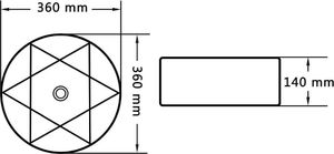 Umywalka vidaXL Umywalka, 36 x 14 cm, ceramiczna, biała 6