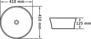 Umywalka vidaXL Umywalka, 41 x 12,5 cm, ceramiczna, biała 6