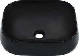 Umywalka vidaXL Umywalka, 44,5 x 39,5 x 14,5 cm, ceramiczna, czarna 2