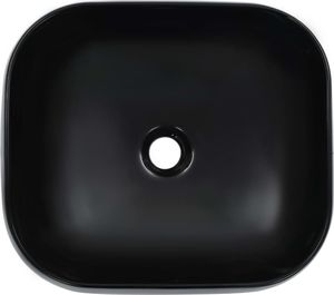 Umywalka vidaXL Umywalka, 44,5 x 39,5 x 14,5 cm, ceramiczna, czarna 3