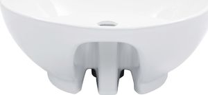 Umywalka vidaXL Umywalka z przelewem, 46,5 x 18 cm, ceramiczna, biała 3