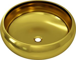 Umywalka vidaXL Umywalka, 40 x 15 cm, ceramiczna, złota 1