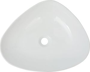 Umywalka vidaXL Ceramiczna umywalka trójkątna 50,5 x 41 x 12 cm, biała 3