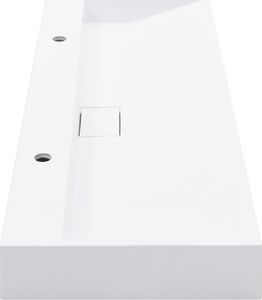 Umywalka vidaXL Umywalka, 120x46x11 cm, kompozyt mineralny/marmurowy, biała 5
