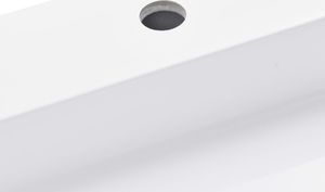 Umywalka vidaXL Umywalka, 120x46x11 cm, kompozyt mineralny/marmurowy, biała 8