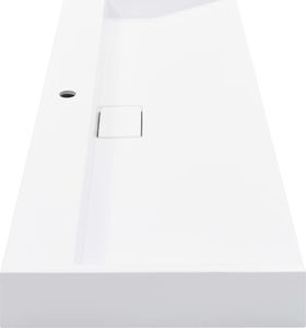 Umywalka vidaXL Umywalka, 120x46x11 cm, kompozyt mineralny/marmurowy, biała 4