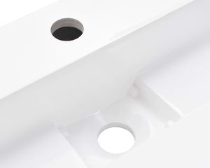 Umywalka vidaXL Umywalka, 80x46x11cm, kompozyt mineralny/marmurowy, biała (144065) 7