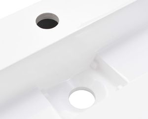 Umywalka vidaXL Umywalka, 60x38x11cm, kompozyt mineralny/marmurowy, biała (144064) 6