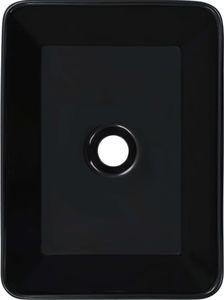 Umywalka vidaXL Umywalka, 40 x 30 x 13 cm, ceramiczna, czarna 3