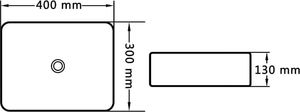 Umywalka vidaXL Umywalka, 40 x 30 x 13 cm, ceramiczna, czarna 6