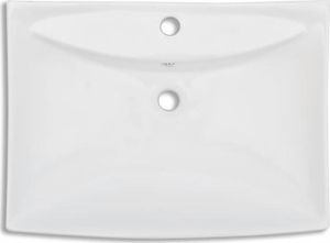 Umywalka vidaXL Umywalka prostokątna z otworem przelewowym i na baterię 6