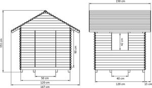 vidaXL Domek dla dzieci z drewna sosnowego 91229 4