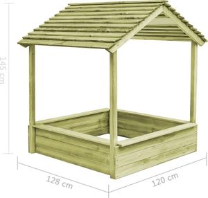 vidaXL Domek ogrodowy do zabawy z piaskownicą 120x110 cm (44907) 5