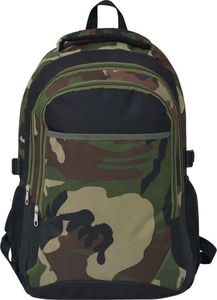 vidaXL Plecak szkolny czarny i moro 40 l 4