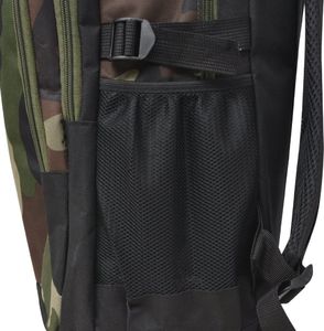 vidaXL Plecak szkolny czarny i moro 40 l 8