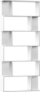 vidaXL Regał na książki/przegroda, wysoki połysk, biały, 80x24x192 cm 2