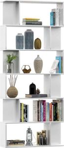 vidaXL Regał na książki/przegroda, wysoki połysk, biały, 80x24x192 cm 3
