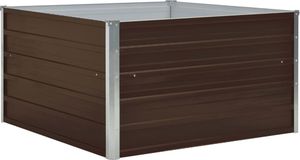 vidaXL Donica do podniesionej rabaty, 100x100x45 cm, stal, brązowa 3