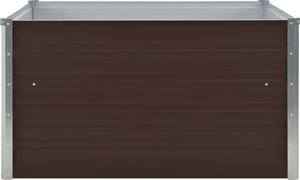 vidaXL Donica do podniesionej rabaty, 100x100x45 cm, stal, brązowa 4