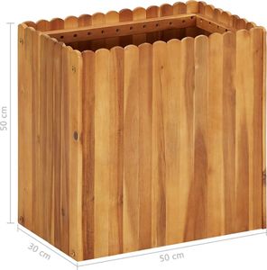 vidaXL Donica ogrodowa, 50x30x50 cm, lite drewno akacjowe 5
