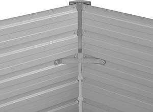 vidaXL Donica ogrodowa, antracytowa, 129x129x77 cm, galwanizowana stal 4