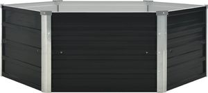 vidaXL Donica do podniesionej grządki, antracytowa, 129x129x45 cm 2