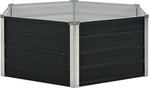 vidaXL Donica do podniesionej grządki, antracytowa, 129x129x45 cm 3