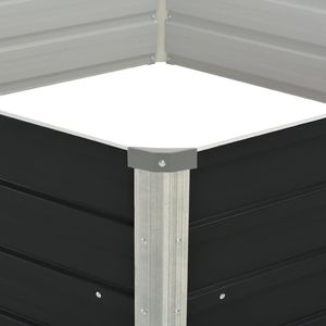 vidaXL Donica do podniesionej grządki, antracytowa, 129x129x45 cm 4