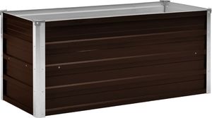 vidaXL Donica ogrodowa, brązowa, 100 x 40 x 45 cm, galwanizowana stal 3
