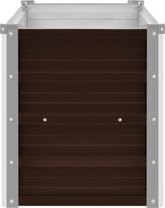 vidaXL Donica ogrodowa, brązowa, 100 x 40 x 45 cm, galwanizowana stal 5